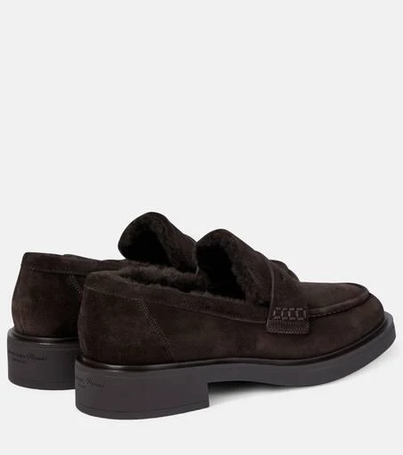 Gianvito Rossi Harris shearling-lined suede loafers 3