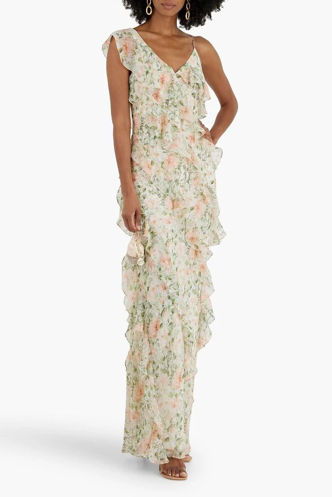 MIKAEL AGHAL Ruffled floral-print chiffon maxi dress 2