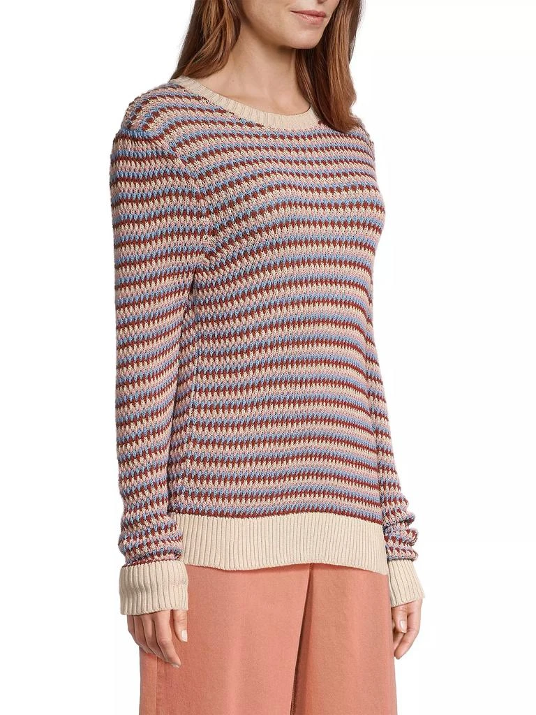 Weekend Max Mara Revere Striped Cotton-Blend Sweater 4