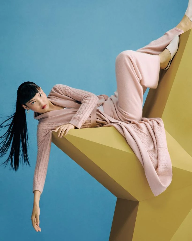 Neiman Marcus Cashmere Cable-Knit Robe 2