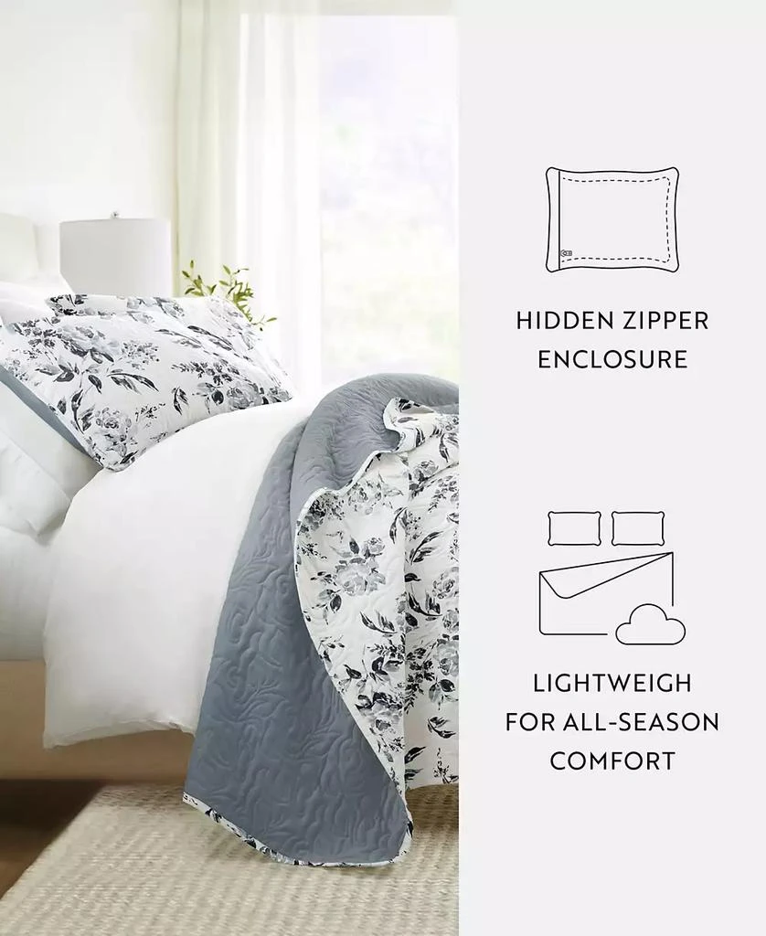 IENJOY HOME Rose Garden Reversible 3-Pc. Quilt Set 6