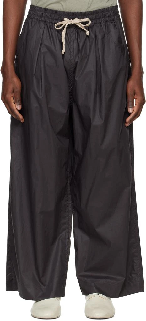 Jan-Jan Van Essche Gray O-Project Coated Typewriter Wide Trousers 1