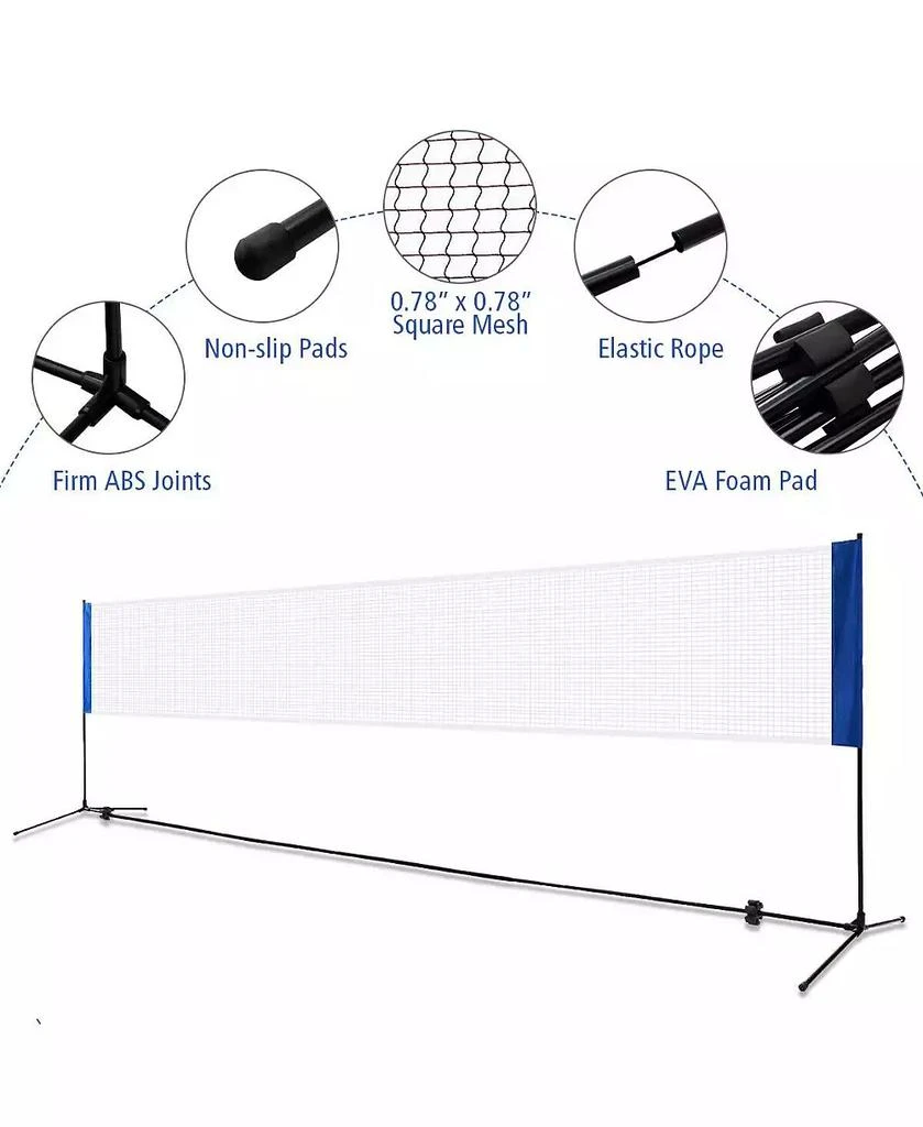 GOUUN Portable 10 Inch x 5 Inch Badminton Beach Tennis Training Net 7