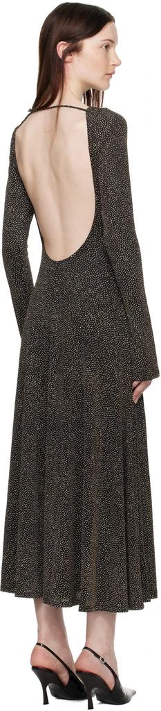 Beaufille Black & Gold Baes Open Back Maxi Dress 3