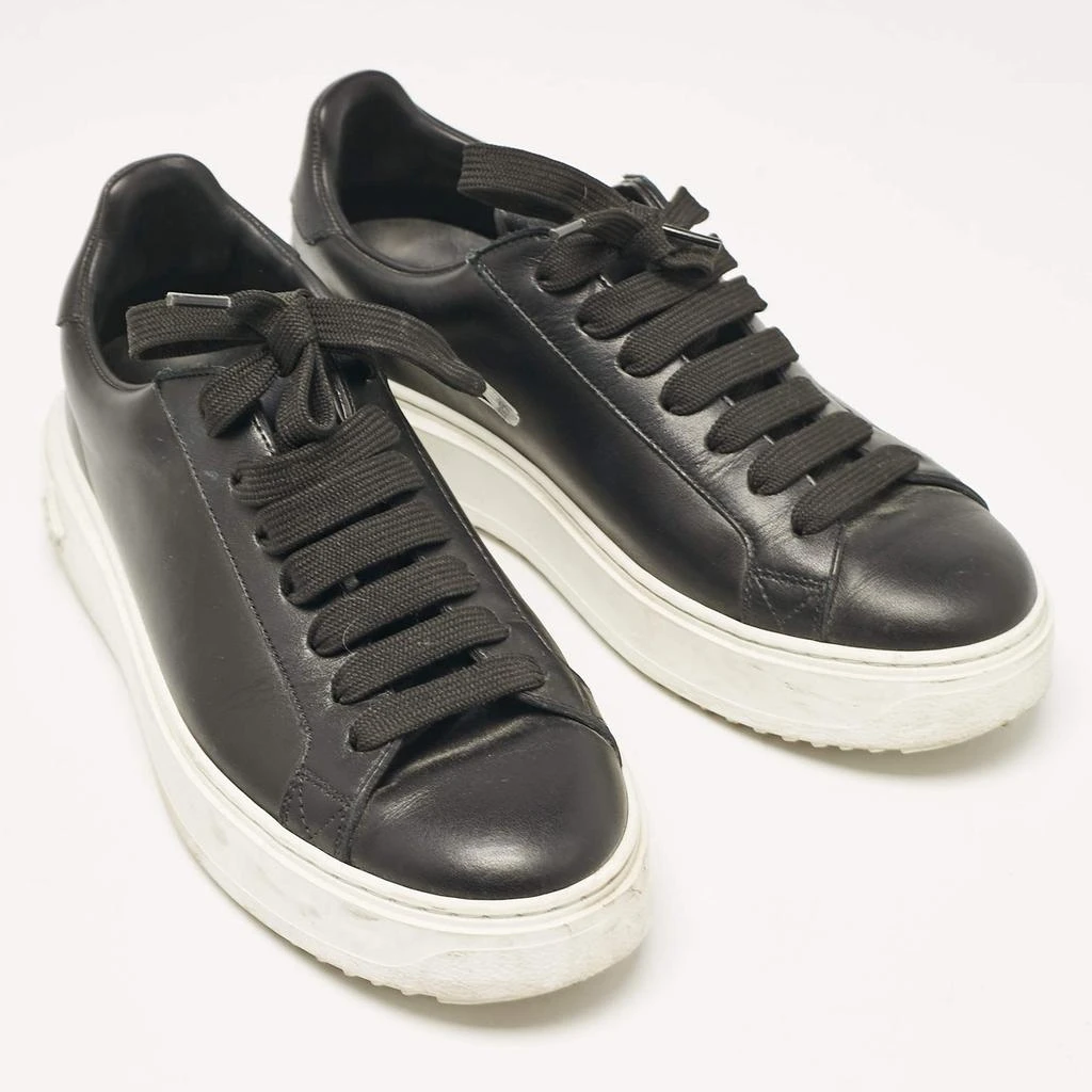 Louis Vuitton Louis Vuitton Black Leather Timeout Low Top Sneakers Size 37.5 4