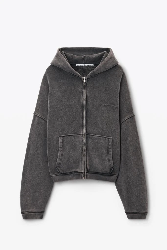 Alexander Wang Men's Oversize Zip-Up Hoodie in Cotton Terry 2