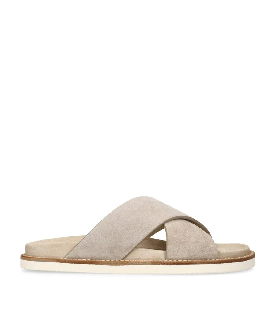Brunello Cucinelli Suede Crossover Sandals - BeyondStyle display picture 1