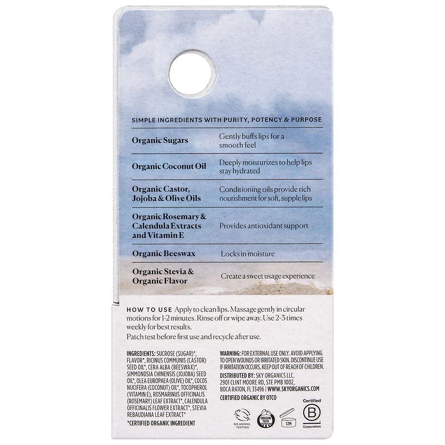 Sky Organics Organic Sugar Lip Scrub Brown Sugar & Coconut Oil
