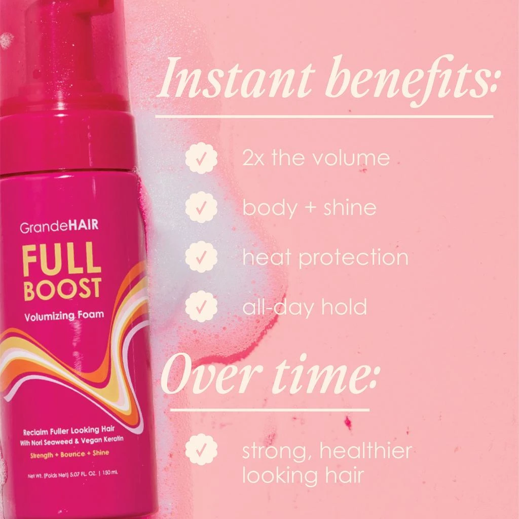 Grande Cosmetics GRANDE Cosmetics GrandeHAIR Full Boost Volumizing Foam 150ml 3
