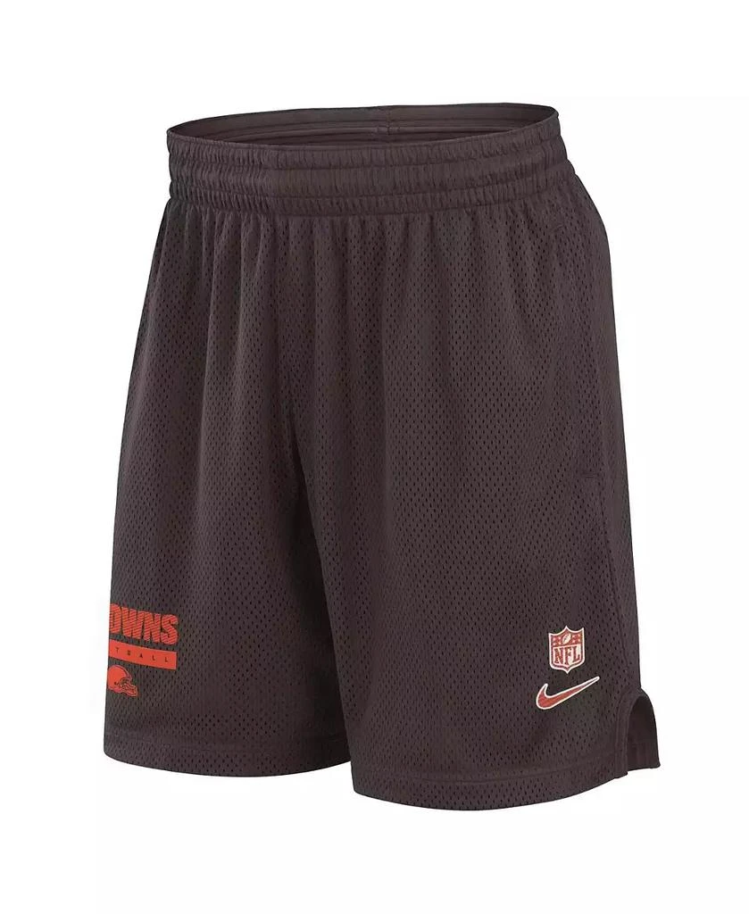 NIKE Men's Brown Cleveland Browns 2024 Sideline Performance Mesh Shorts 2