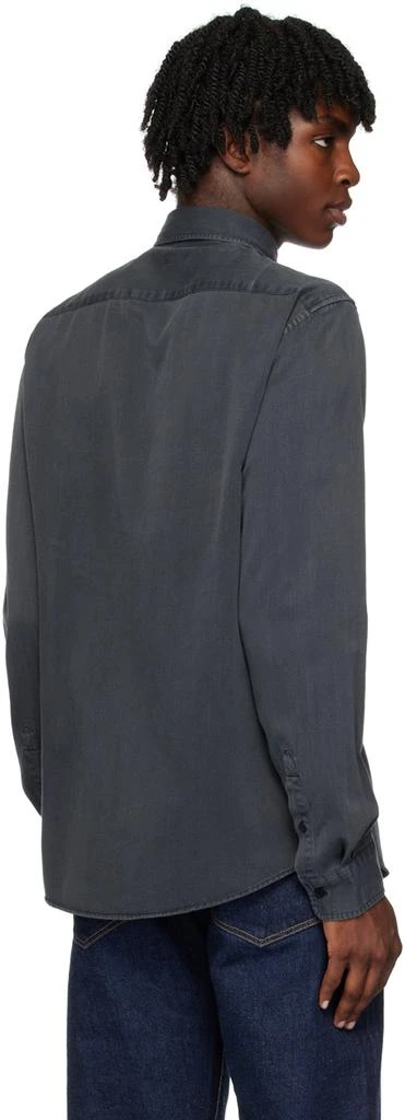 Sunspel Gray Pocket Denim Shirt 3