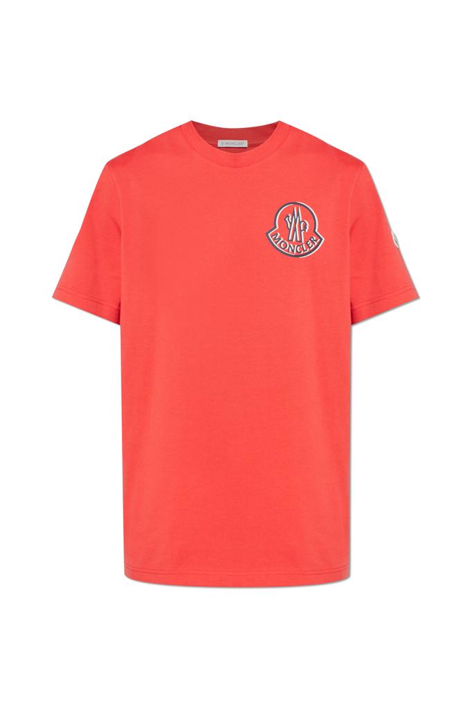 ♪直営店♪Moncler Vertical Back Logo Cotton T-Shirt 各色 Moncler: White Vertical Back Logo Cotton T-shirt | SSENSE