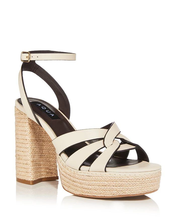 AQUA Women's Gyen Ankle Strap Espadrille Platform Sandals - Exclusive 1