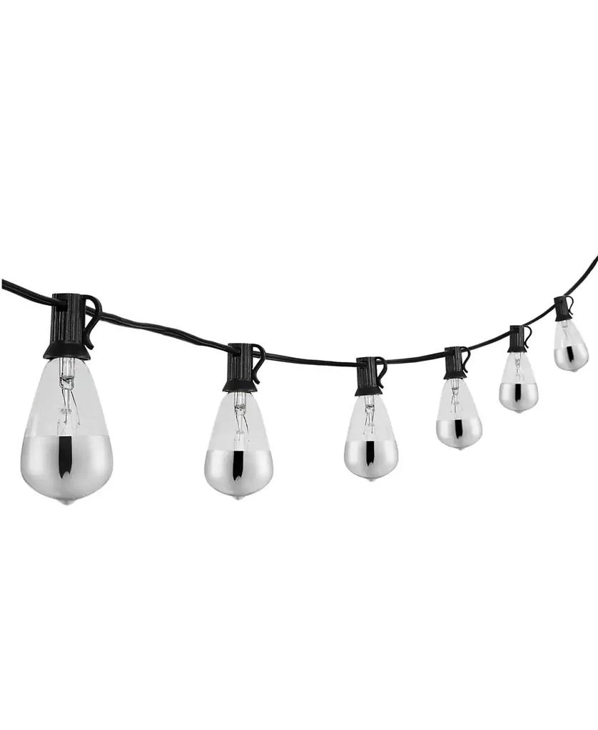 JONATHAN Y 10-Light Indoor and Outdoor Rustic Industrial Incandescent C7 Half-Chrome Bulb String Lights 3