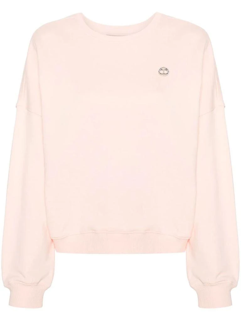 Twin Set Twin Set Crew-Neck Sweatshirt With `Oval T` Detail 1