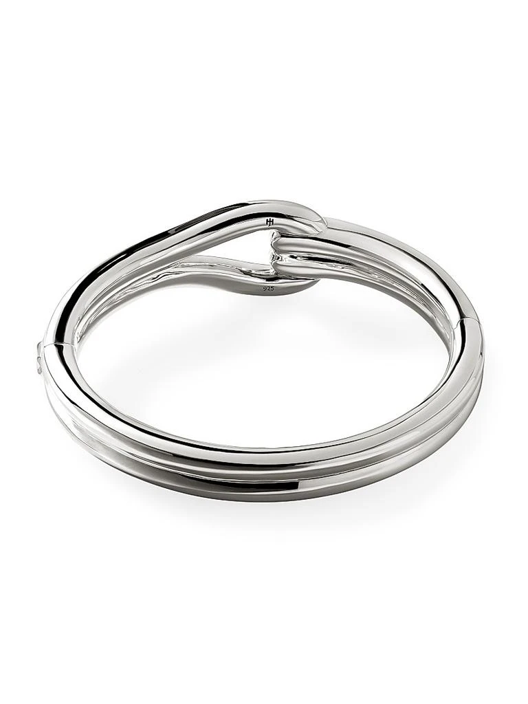 John Hardy Surf Sterling Silver Hinged Bangle Bracelet 5