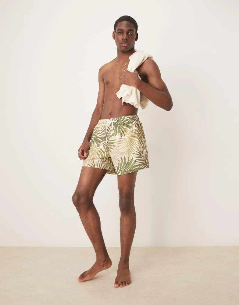 Abercrombie & Fitch Abercrombie & Fitch swimwear 5"" short in green palm print 1