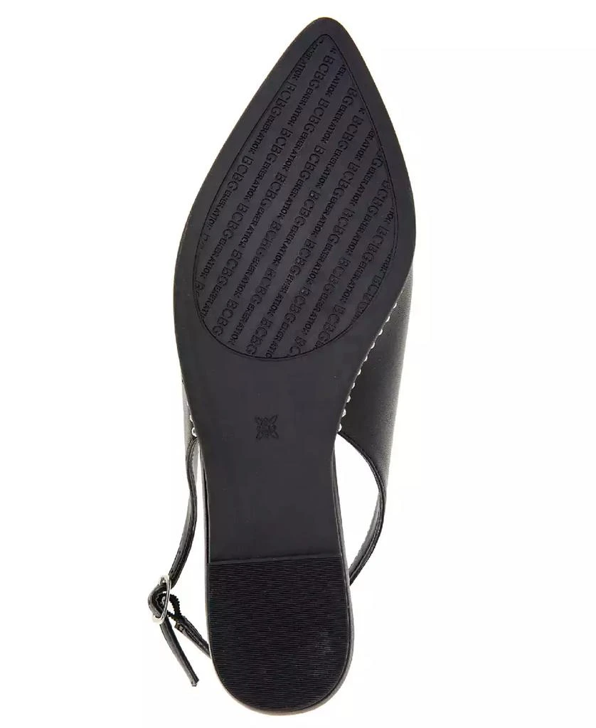 BCBG Women's Valerie Studded Slingback Pointed-Toe Flats 5