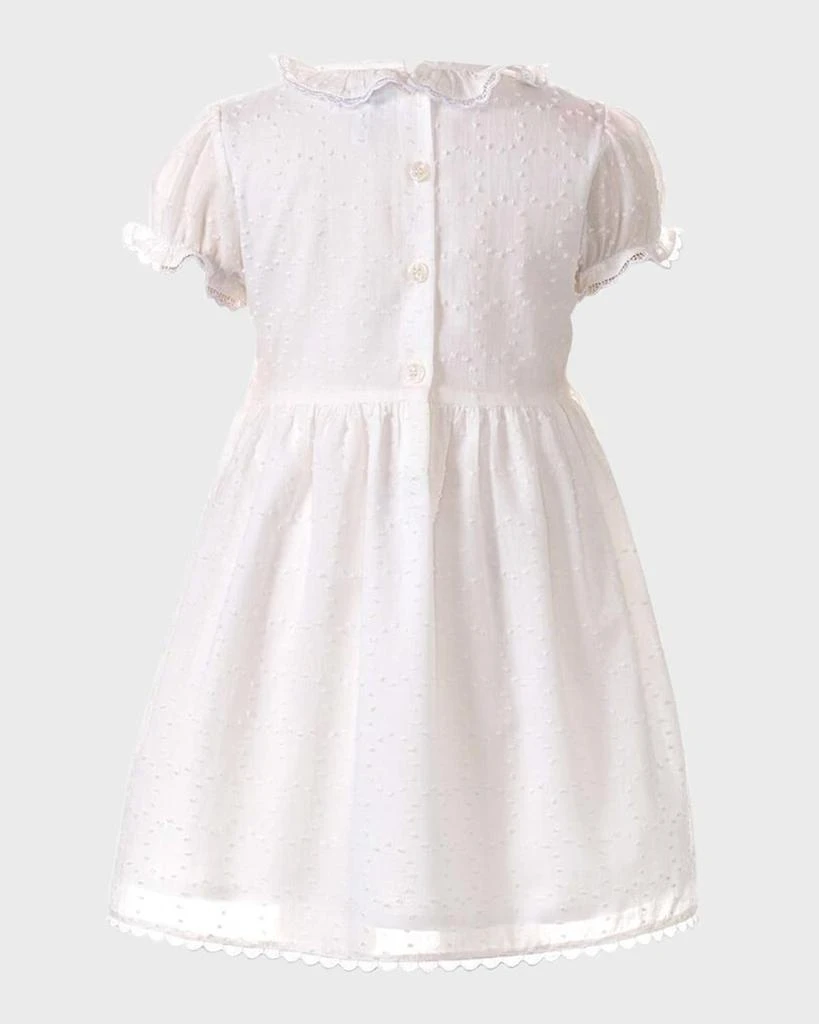 Rachel Riley Girl's Rose Swiss Dot Smocked Dress, Size 2-10 2