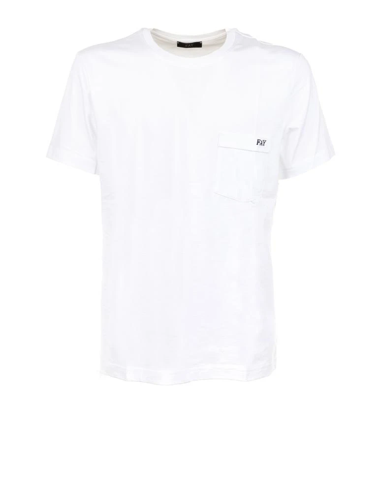 FAY WHITE T-SHIRT WITH LOGO 1