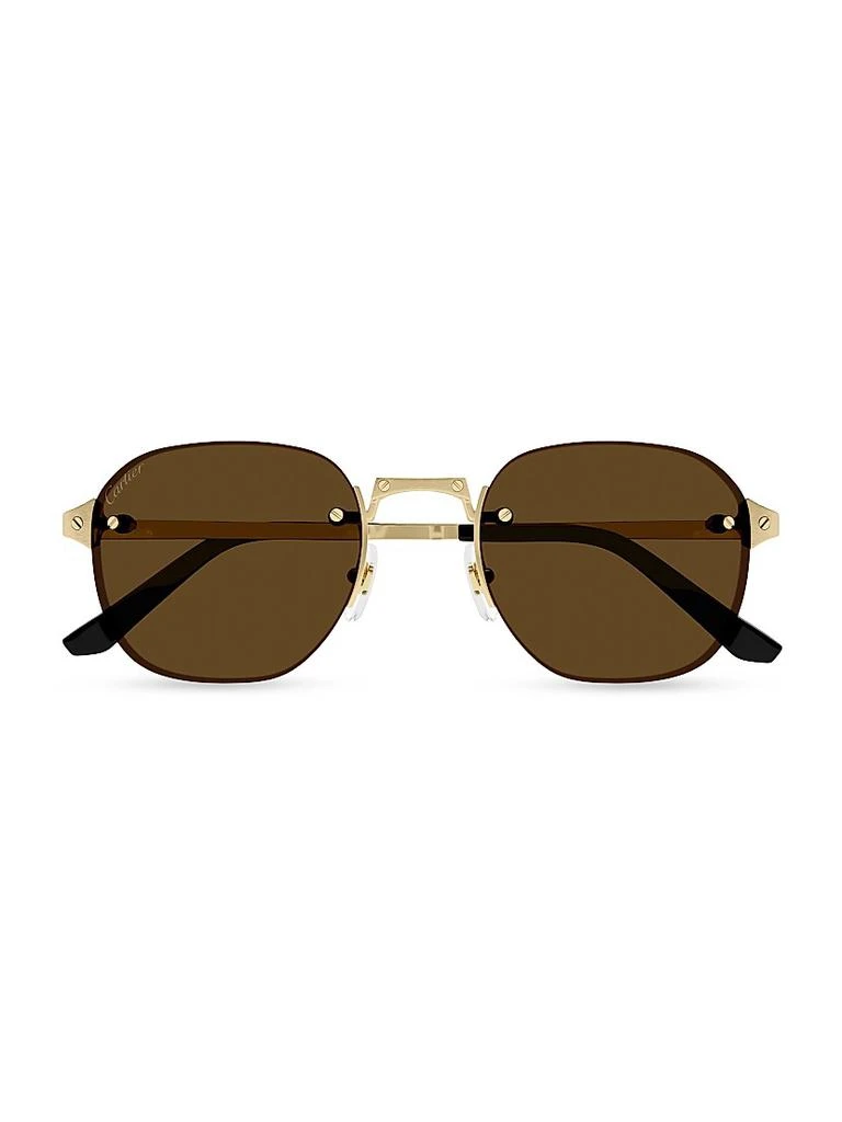 Cartier Santos Classic 53MM Round Sunglasses 2