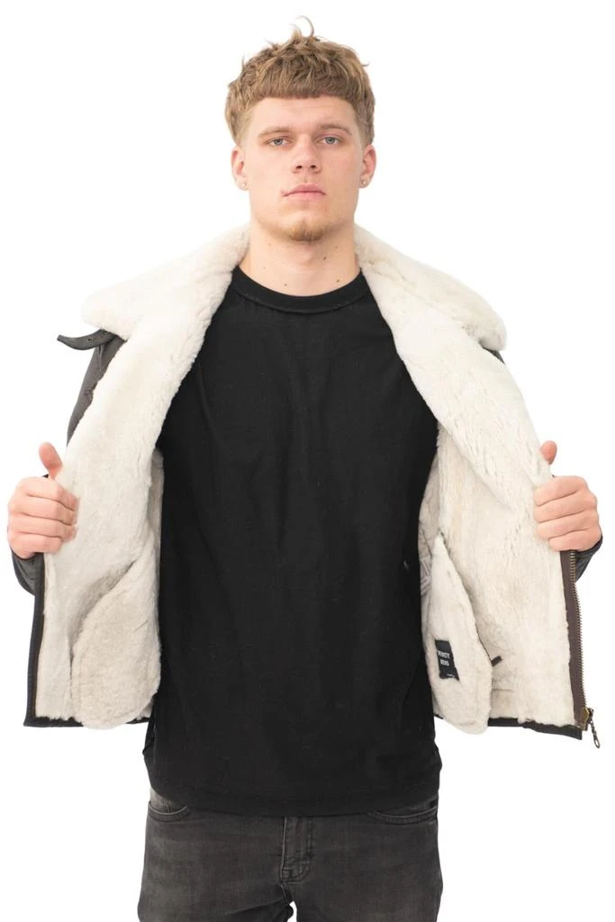 Infinity Leather Mens Sheepskin Leather WW2 Bomber Jacket-Haverhill 5