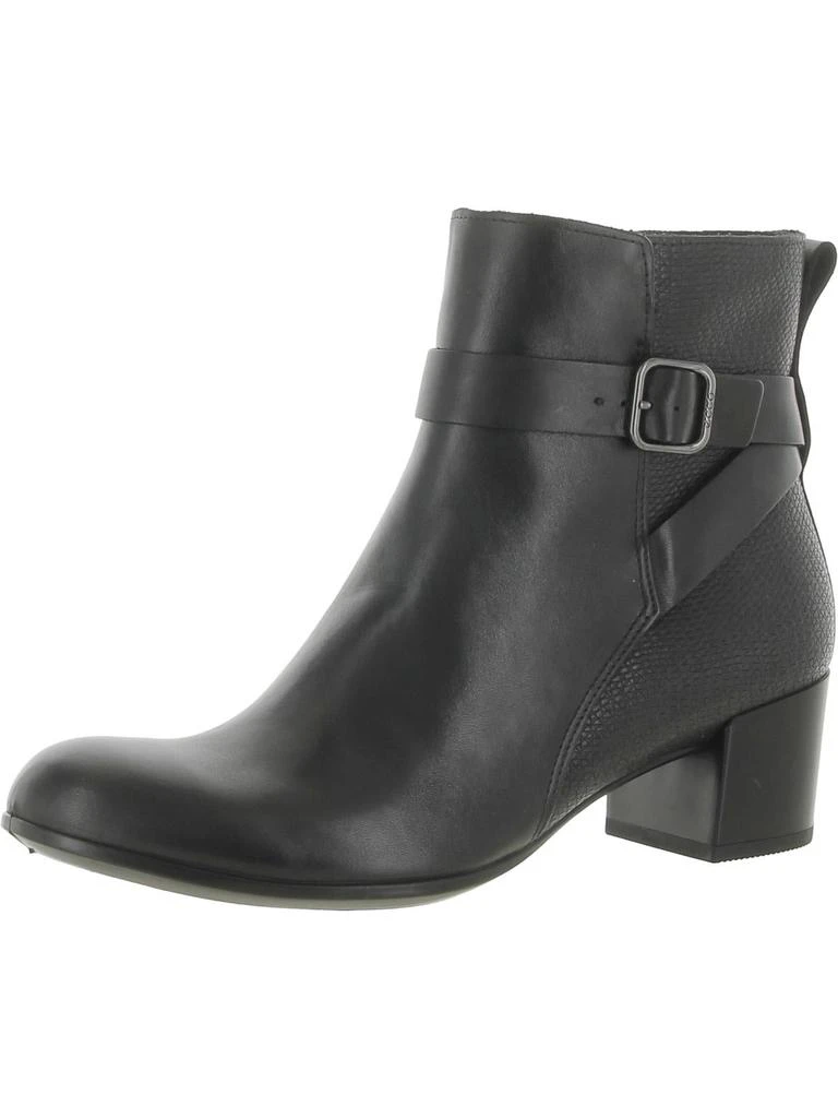 ECCO Womens Leather Textured Ankle Boots 1