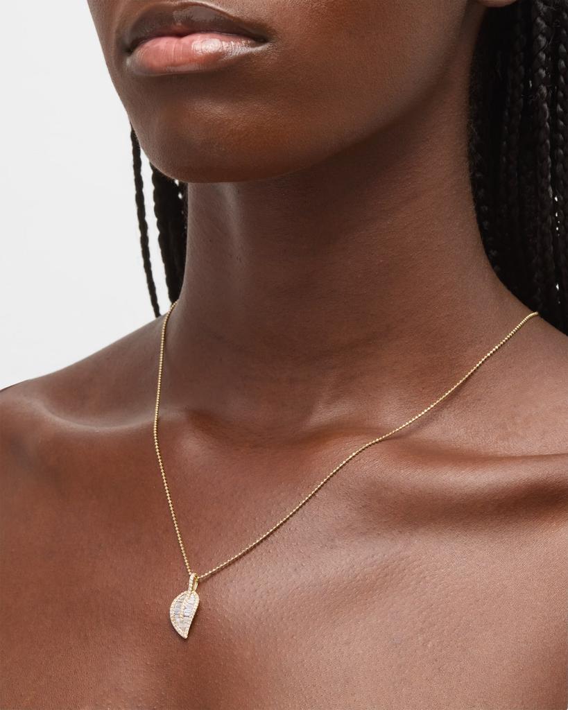 Anita Ko Classic Diamond Leaf Pendant Necklace