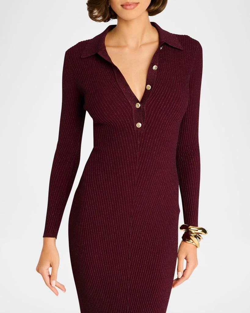retrofête Buffy Sparkly Knit Long-Sleeve Midi Dress 2
