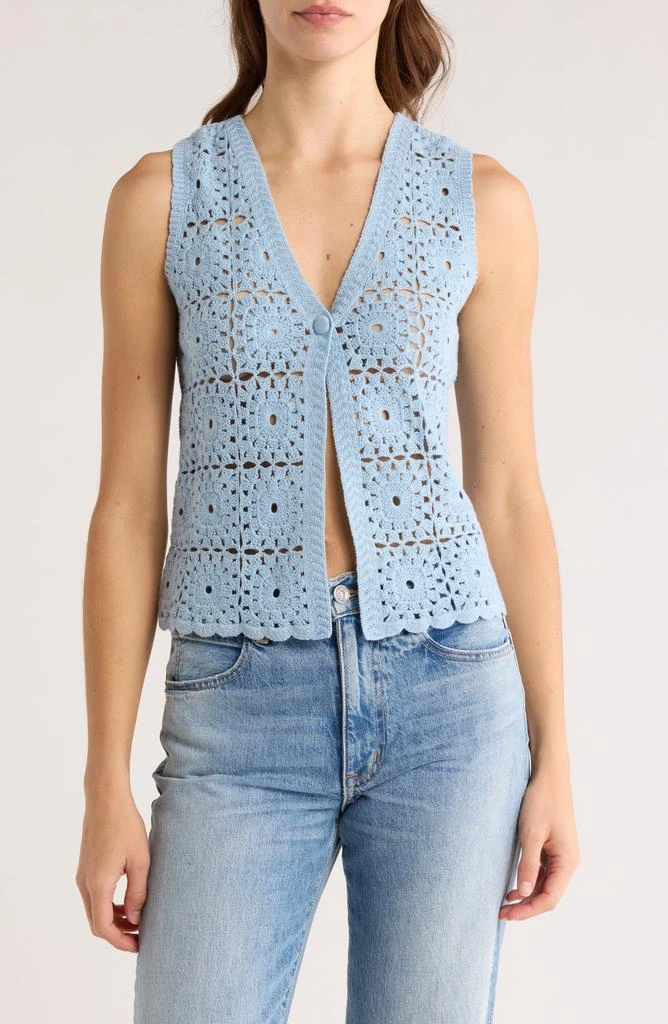 Design History Granny Square Crochet Sweater Vest 1