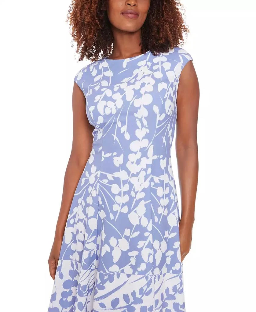 London Times Women's Floral-Print Fit & Flare Dress 3