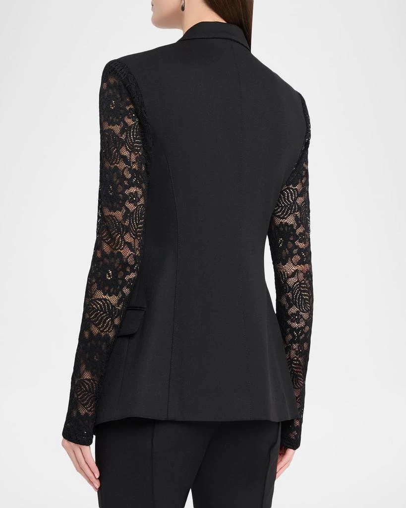 Smythe Single-Breasted Blazer with Lace Sleeves 3
