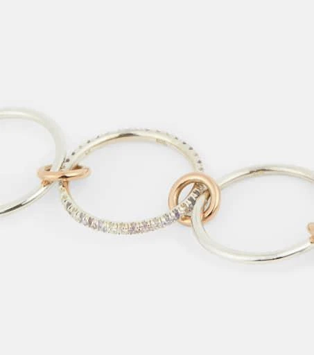 Spinelli Kilcollin Nimbus sterling silver linked rings with sapphires, tanzanite and white diamonds 6
