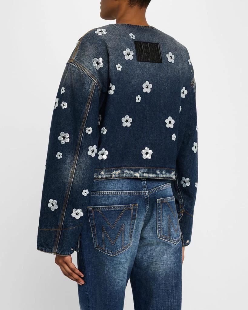 Marc Jacobs Daisy Sequined Denim Crop Jacket 3