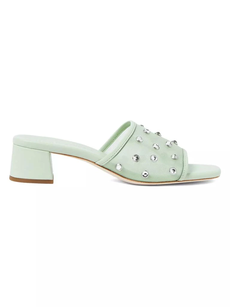 Loeffler Randall Brooke 40MM Crystal-Embellished Mesh Mules 1
