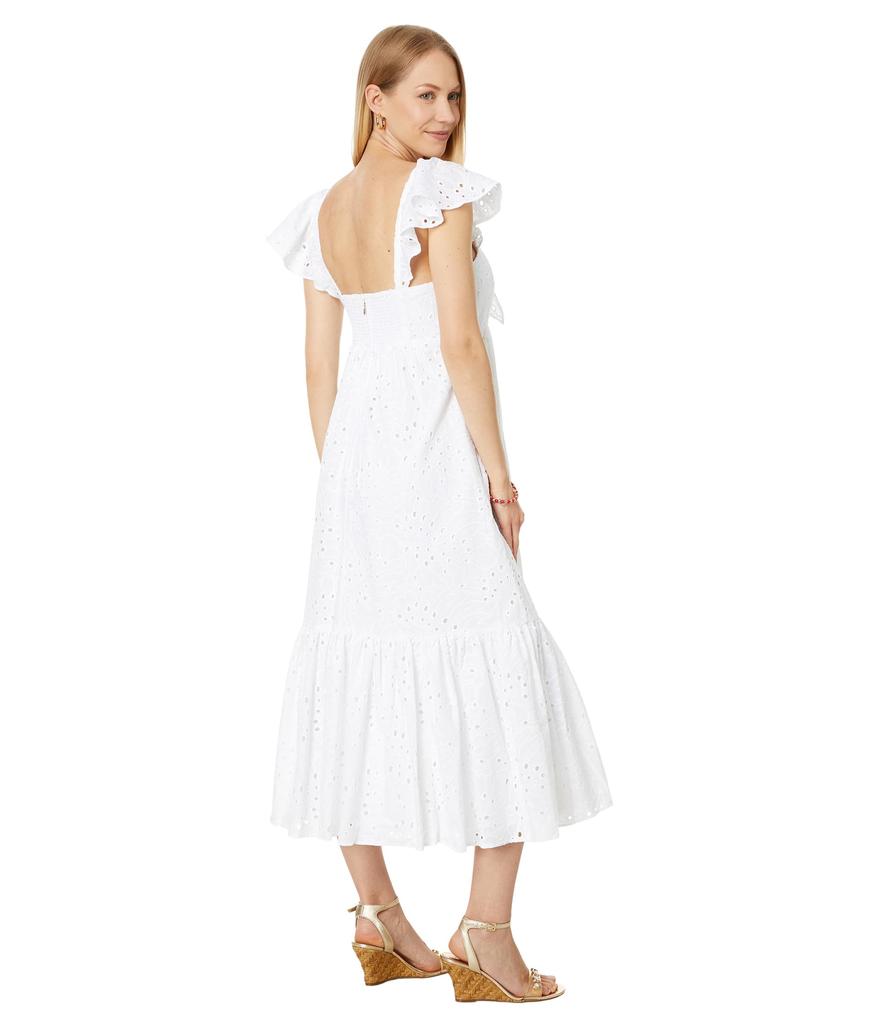 Lilly Pulitzer Lantana Flutter Sleeve Eyelet Midi Dress