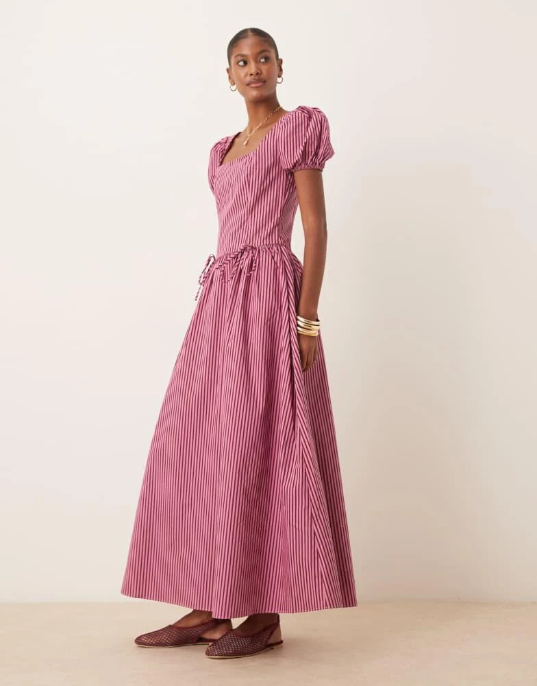 sachin and babi light blue dress Glamorous Glamorous drop waist short sleeve poplin maxi dress in red and  pink stripe - Dresses & Skirts - Free Shipping