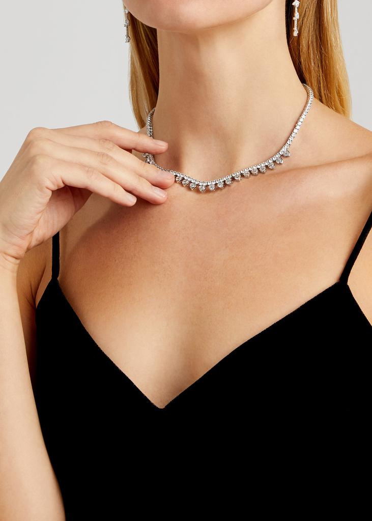 FALLON Bezel Bib crystal-embellished necklace