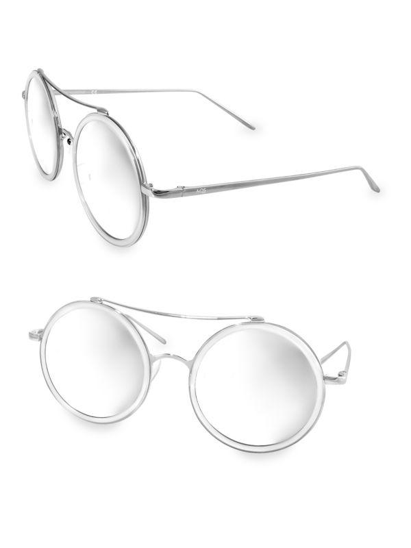 AQS XO 50MM Round Sunglasses