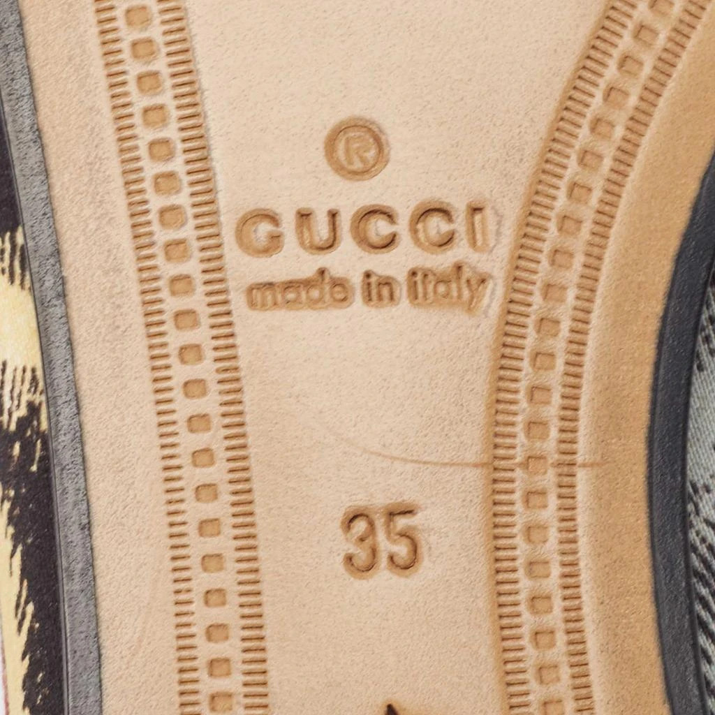 Gucci Gucci Multicolor Printed Fabric Jordaan Loafers Size 35 7
