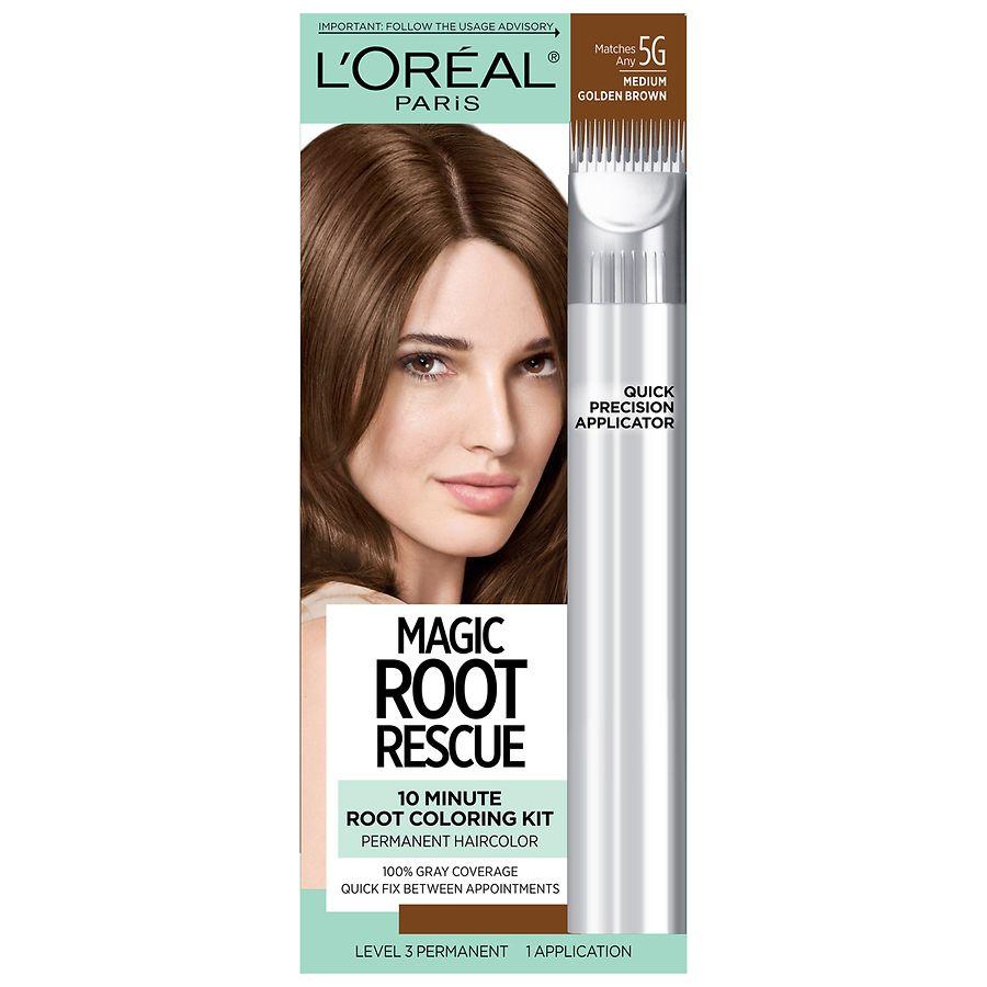 L'Oreal Paris Root Rescue 10 Minute Root Hair Coloring Kit, 100% Gray Coverage