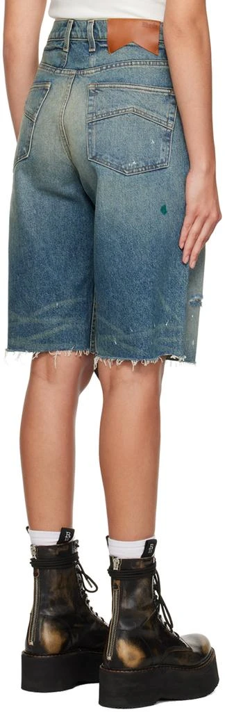 Rhude Indigo Distressed Denim Shorts 3