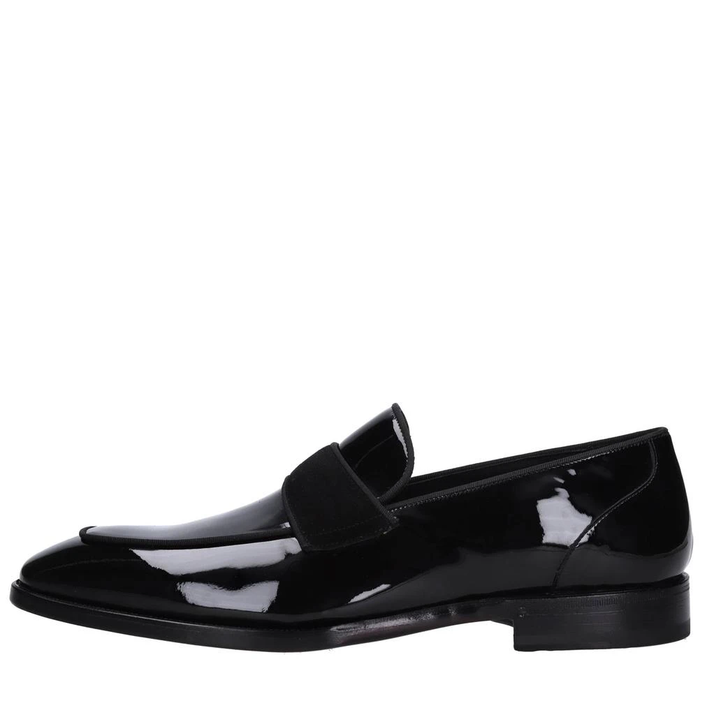 Shop Santoni Almond Toe Slip-On Loafers on Sale at  display picture 1