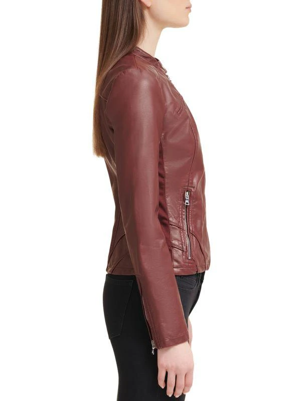 Guess Band Collar Faux Leather Jacket 3