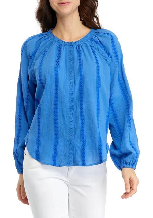 Wonderly Womens Long Sleeve Peasant Blouse 1
