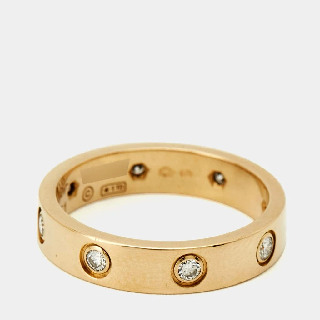 Cartier Cartier Love 8 Diamond 18k Yellow Gold Small Model Wedding Band Ring 51 4