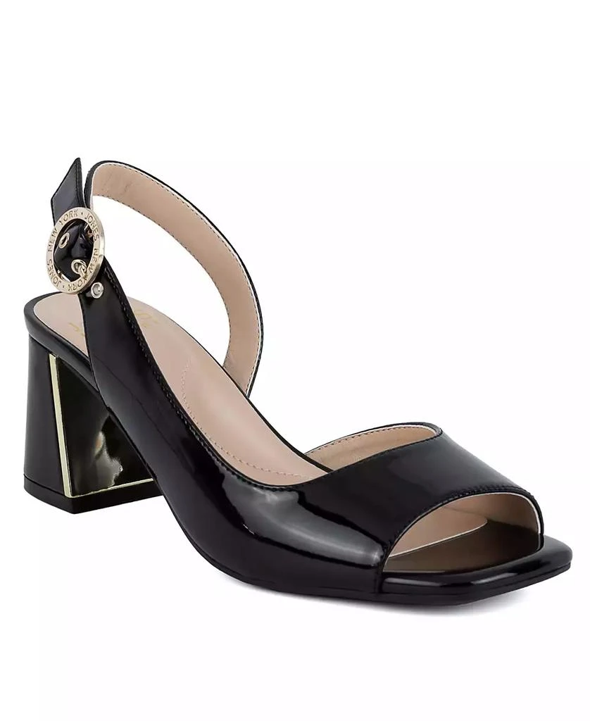 JONES NEW YORK Women's Ondree Slingback D'Orsay Peep Toe Block Heel Sandals 1
