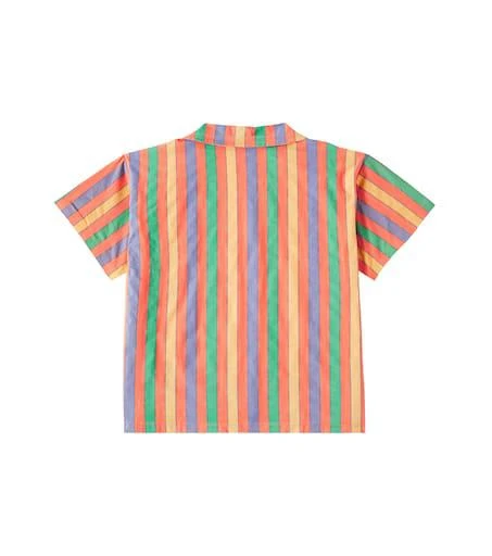 BOBO CHOSES Striped cotton-blend shirt 4