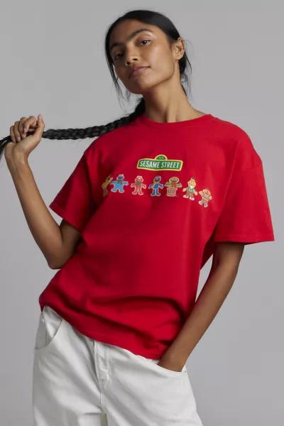 Urban Outfitters Sesame Street Holiday Graphic Slim Tee