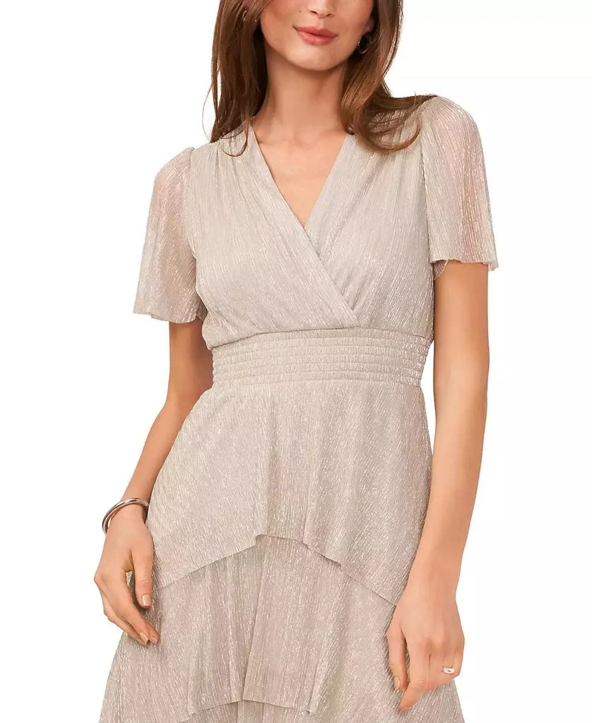 vince camuto metallic midi dress Vince Camuto Women's Metallic Crinkle Knit Dress